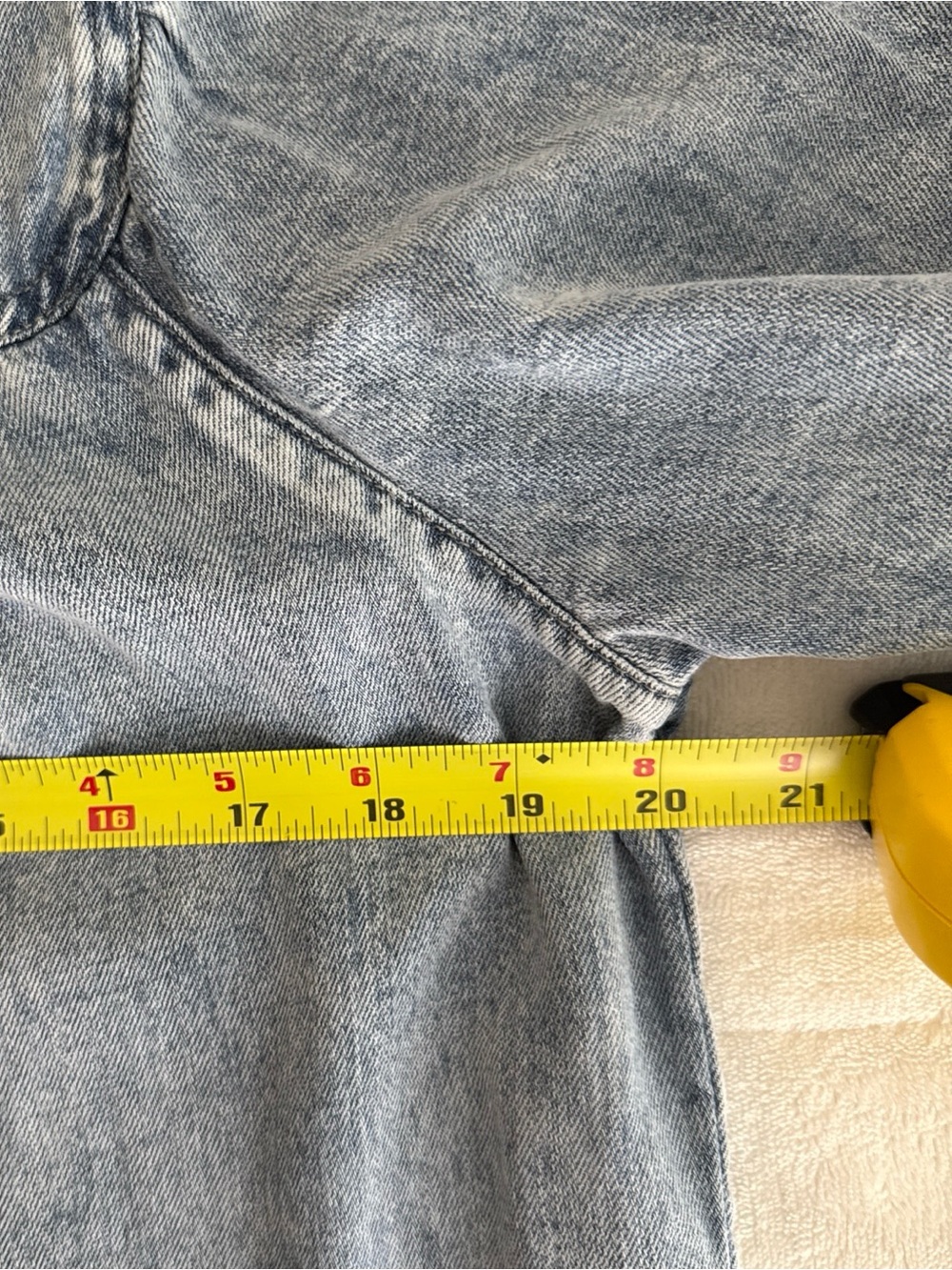 Rails Washed Light Blue Denim Ruffle-Neck Button Down - Picture 8 of 10